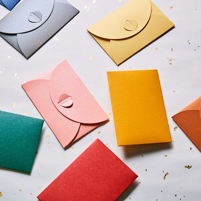 10pcs/lot Mini Love Heart Paper Envelopes Kawaii Card for Wedding Invitations Gift Greeting Cute Envelope Letter Paper