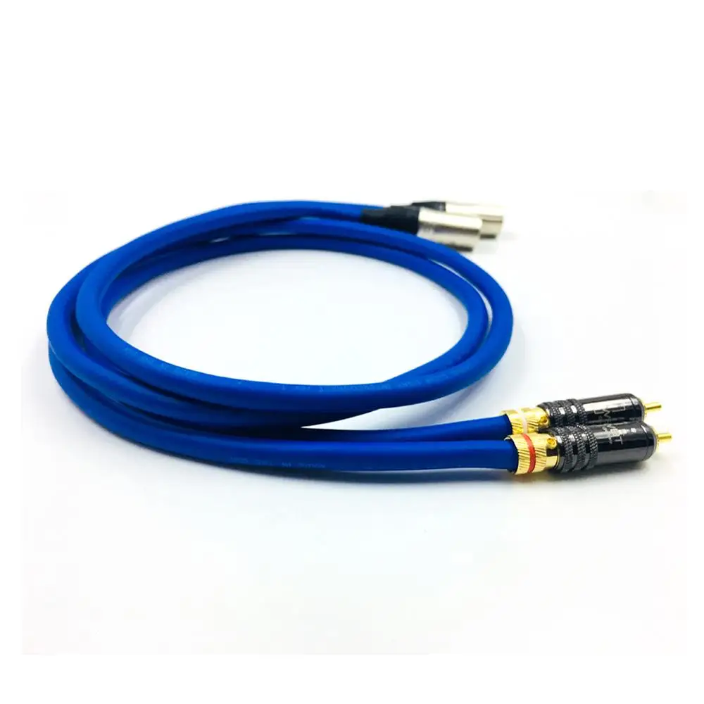 

Free shipping Cardas 2RCA Male to Dual XLR Male interconnet cable with WBT-0144 RCA Plug to XLR male connector plug