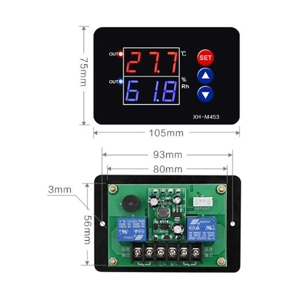 Q-BAIHE M453 عالية الدقة درجة الحرارة و وحدة تحكم في الرطوبة التحكم التبديل
