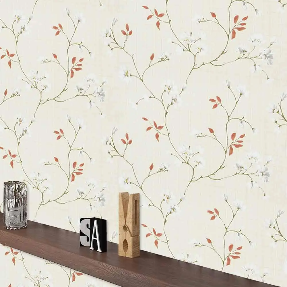 Floral Peel and Stick Yellow Decoral Wallpaper Self-adhesive Wallpaper Waterproof Vinyl Contact Paper for Wall Decor