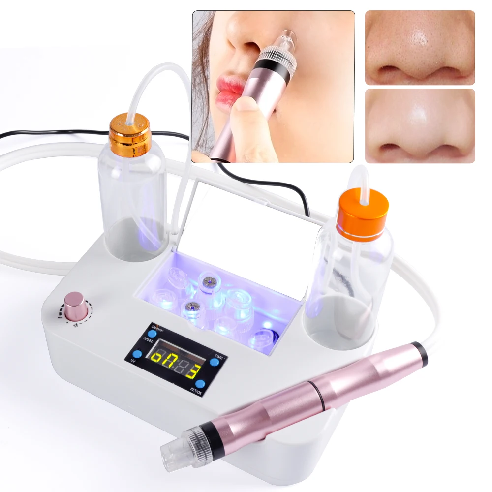 Máquina de limpieza Facial con microburbujas, eliminación de espinillas, pulverizador de agua, hidrochorro, herramienta de belleza, succión al vacío