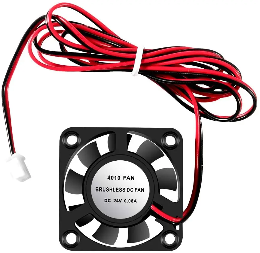 3D Printer 4010 Cooling Fan Oil Bearing Blower Fan DC 12V Brushless Cooling Fan with 2 Pin Terminal for MK7 MK8 CPU Chip