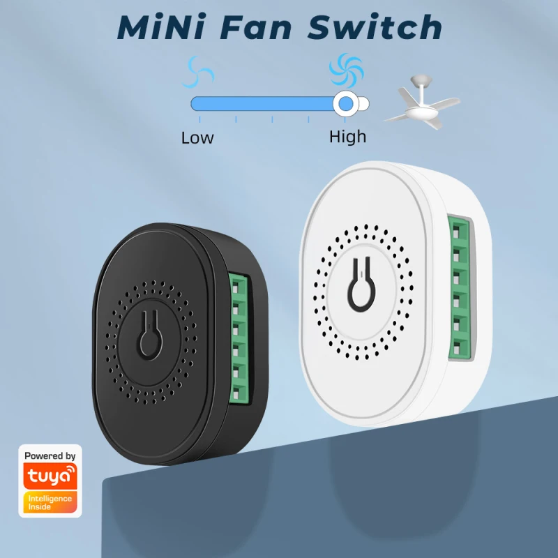 Tuya Wifi Smart Fan Speed Switch Controller DIY Ceiling Fan Switch Smart Life APP Remote Control Works With Alexa Google Home