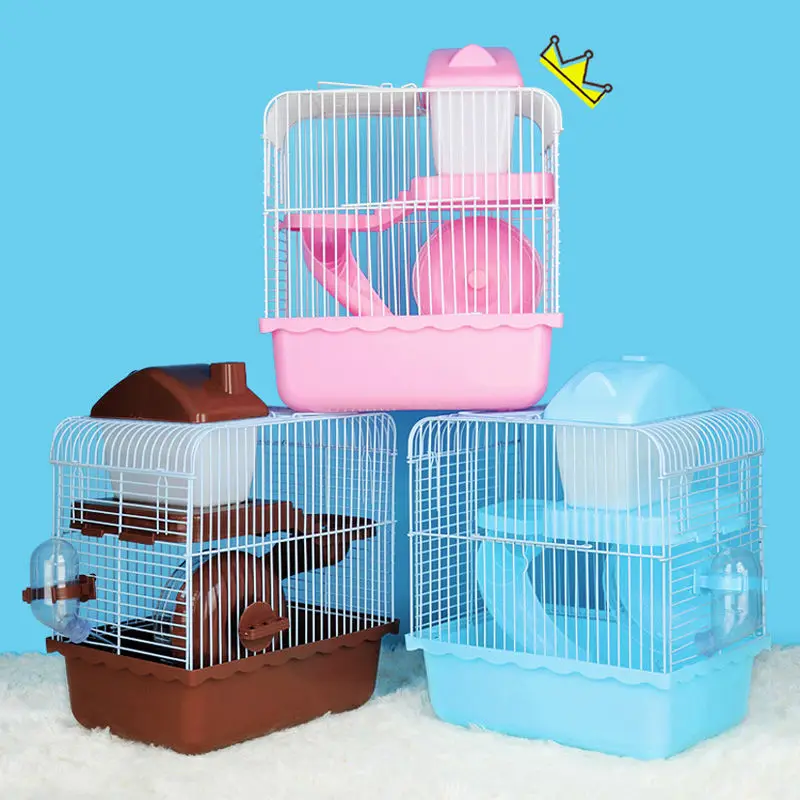 Hamster Luxury House Multifunction Pet Playground Hamster Nest Recreational Facilities Pulley Feed E11482