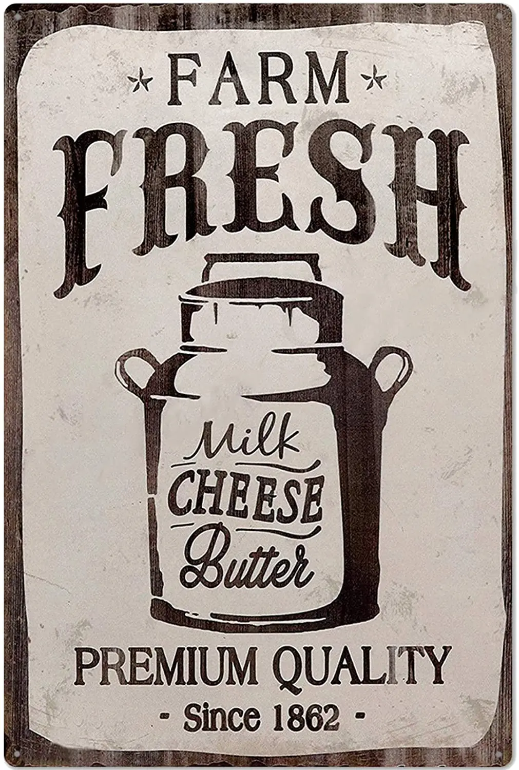 Original Retro Design Fram Fresh Milk Cheese Butter Tin Metal Signs Wall Art Thick Tinplate Print Poster Wall Decoration