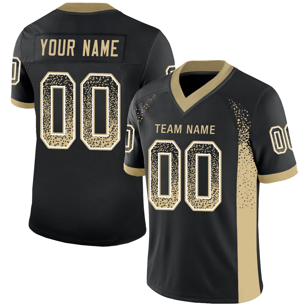 Custom American Football Jersey Embroidery Team Name Number Stitched Football Shirt Mesh Breathable Rugby Jersey for Men/Youth