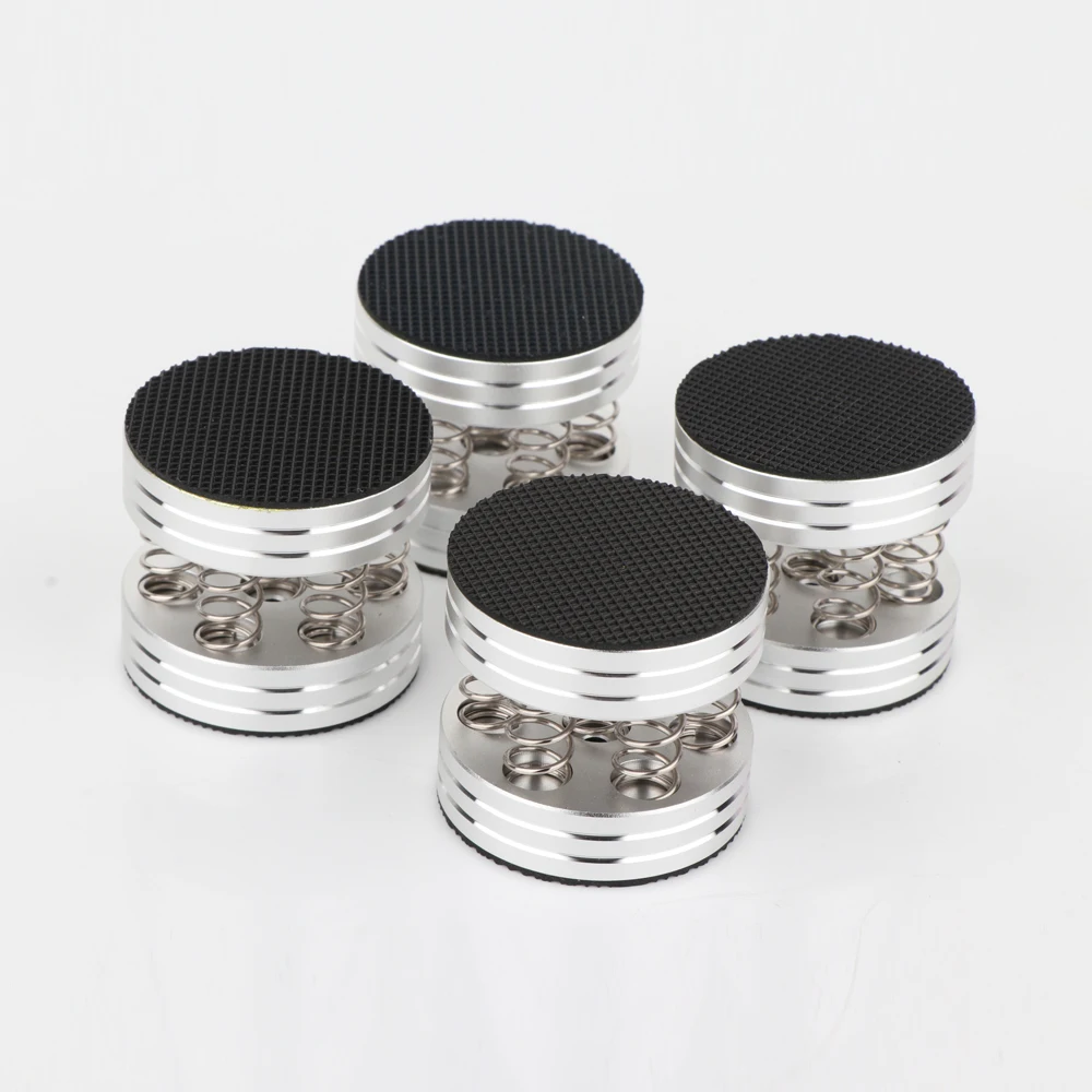 4ชิ้น Hi-End อลูมิเนียมลำโพงฤดูใบไม้ผลิแหลมแยกยืนแยกซีดีแอมป์เท้าแผ่นรองขา HiFi