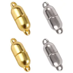 Aço inoxidável Fechos Magnéticos para Fazer Pulseira, Forte Conversor Ímã, Ouro e Cor Prata, DIY Acessórios Jóias, 10PCs