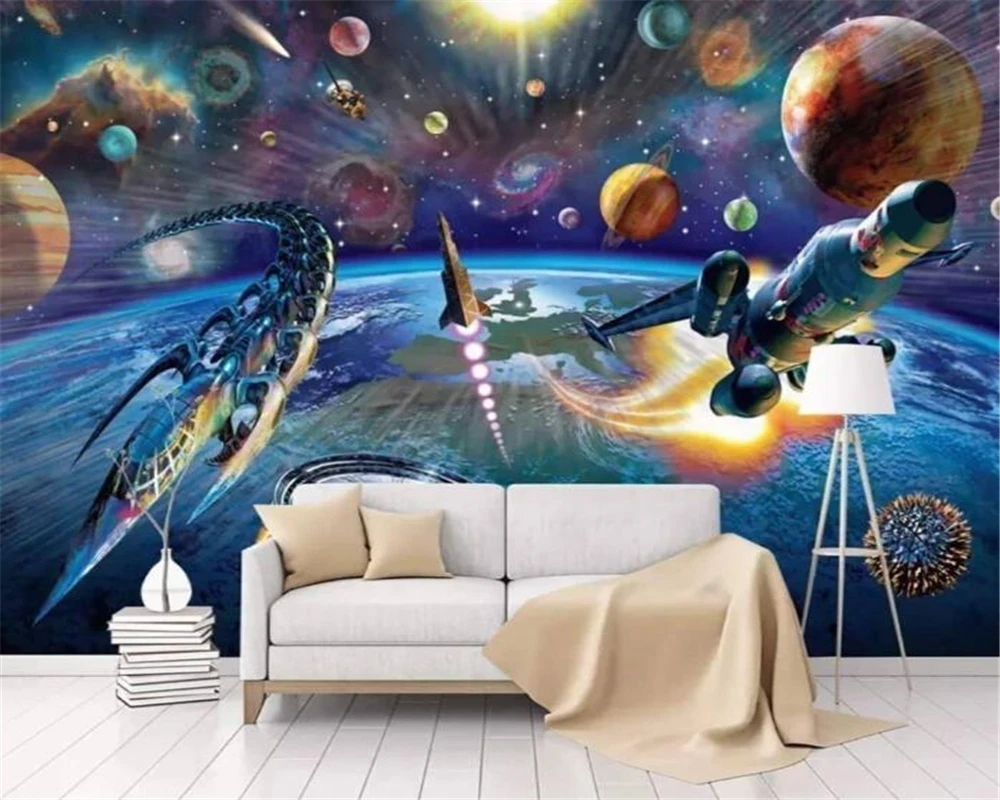 beibehang Customized modern fashion papel de parede wallpaper decoration painting starry universe background papier peint