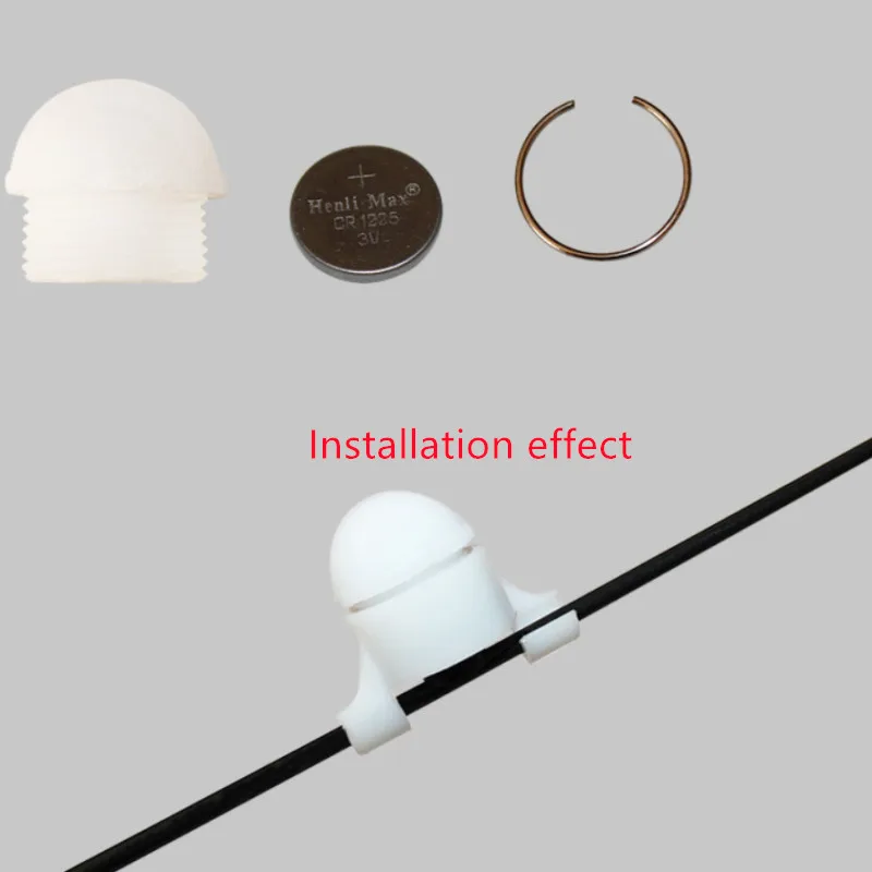 Bissanzeiger mit Batterie, elektronisches Bissignalgerät, Angelalarm, Angelrutenspitze, Karpfen, Nachtangeln, Licht, Bissanzeige, Angeln – Detail 8