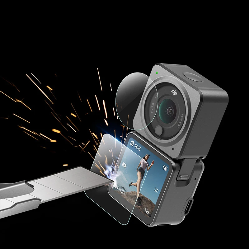 Cover protettiva per schermo in vetro temperato per DJI OSMO Action 2 Display dell'obiettivo della fotocamera pellicola protettiva per schermo Action2 accessori per custodia