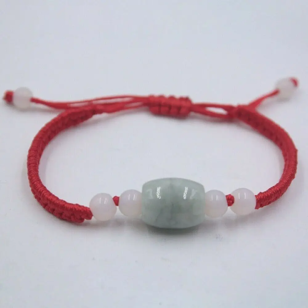 

100% Natural Jade/Jadeite Lucky Knitted Glossy Round Oval Loose Beads Bracelet Best Gift For Her