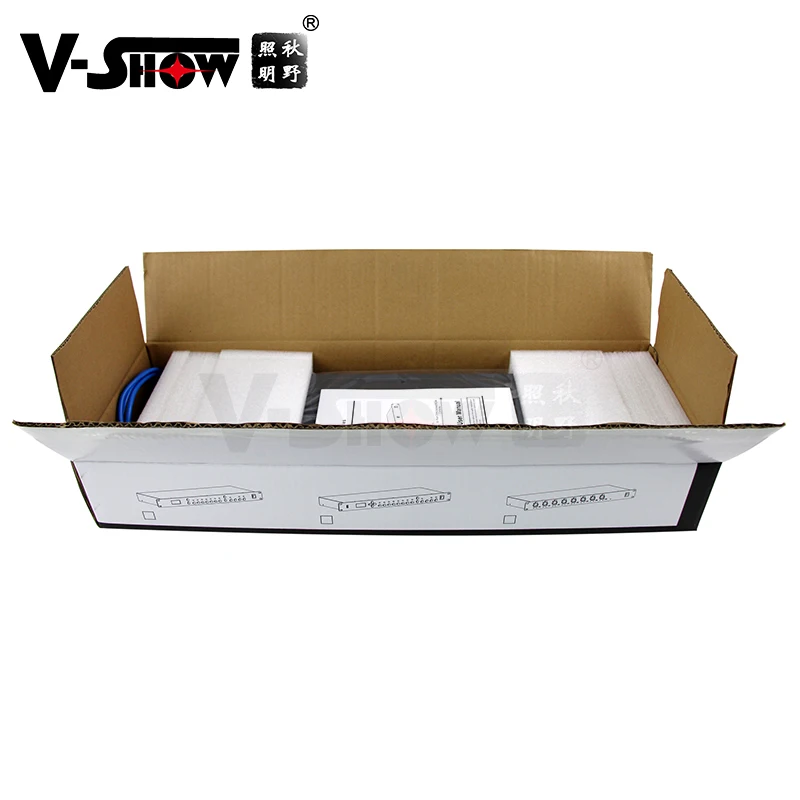 V-show 1pc Artnet Dmx Converter And DMX Amplifier With RDM sACN 8 Port Artnet Lighting Controller output 8x512 4096 Channels