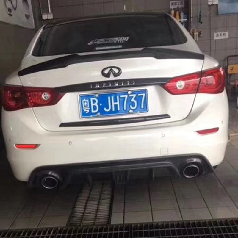 

M4 style Carbon Fiber Rear Wing Spoiler Boot Lid Trunk Lid Spoiler Wing For INFINITI Q50 2014-2020