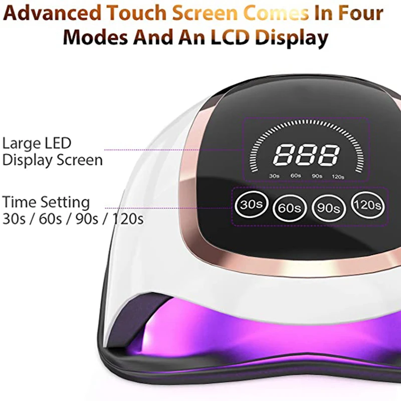 UV LED Lamp For Nails Drying Manicure Lamp With Memory Function LCD Display Professional LED Nail Lamp For Nail Art Salon Tools