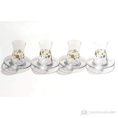 Pasabahce Heybeli Pattern Tea Set 4 Pcs