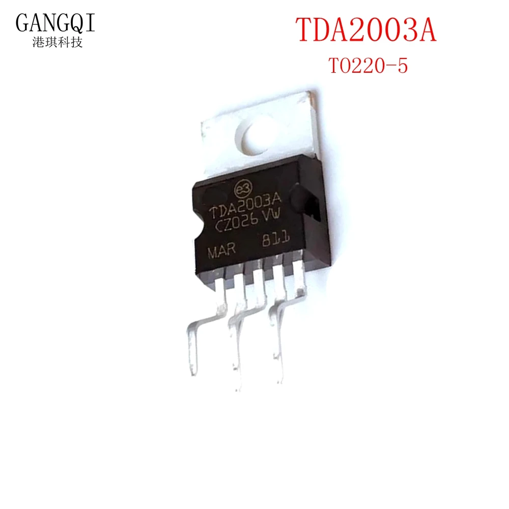 10PCS TDA2003AV TDA2003 TO220-5 TDA2003A TO220 Uamplifier IC Chip New Original In Stock