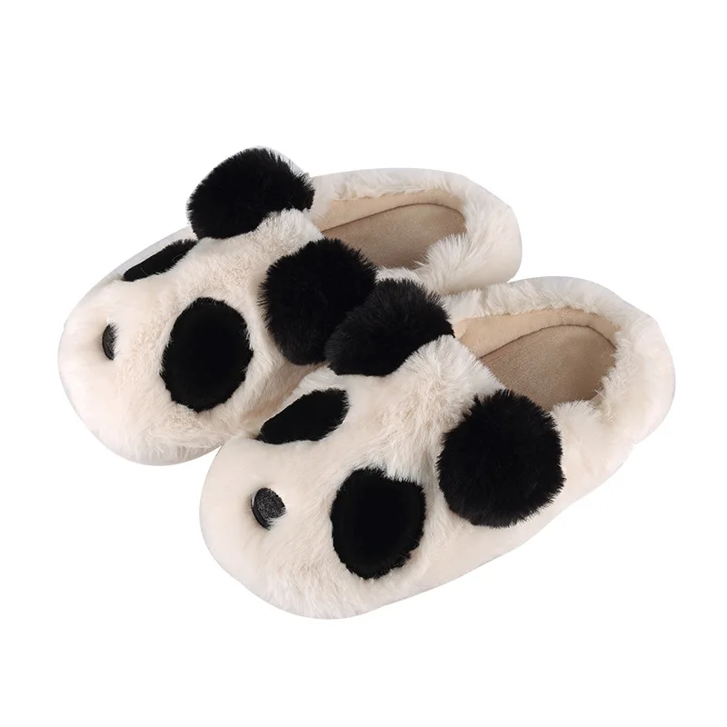 

Cute Animal Panda Fur Slippers Fluffy Funny Shoes Men Women Winter Slippers Custom Slippers Home Slippers Children Indoor