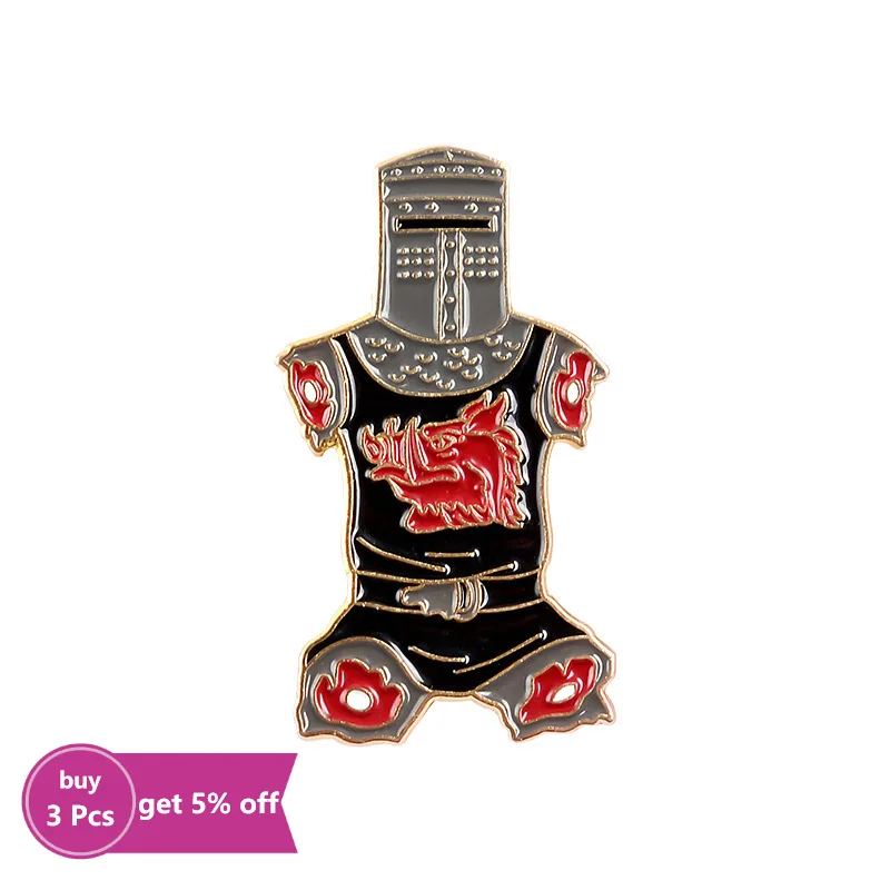 It\'s Just A Flesh Wound Enamel Pins Monty Python and The Holy Brooch Black Knight Comedy Movie Medieval Jewelry Badge Lapel Pins