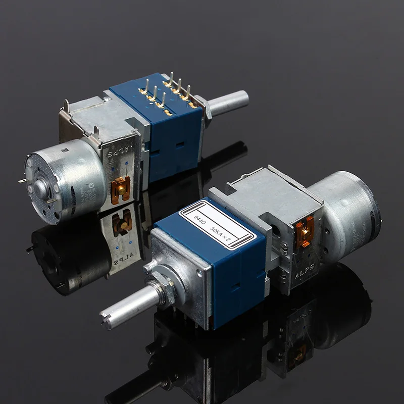 

1PCS Japan ALPS Remote Volume Sound Stereo Motor RK27 Double Potentiometer 5KA 10KA 50KA 100KA