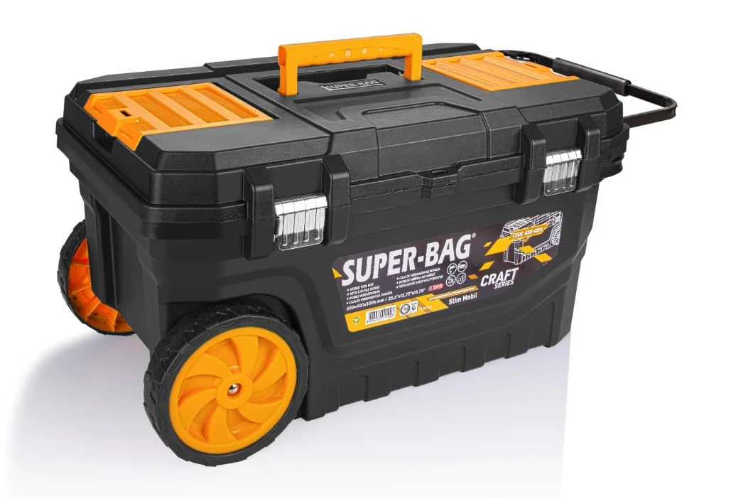 Superbag Slim Mobile Suit Bag Wheeled Tool Bag YELLOW/BLACK COLOR. PRODUCT DIMENSIONS: 65X40X35