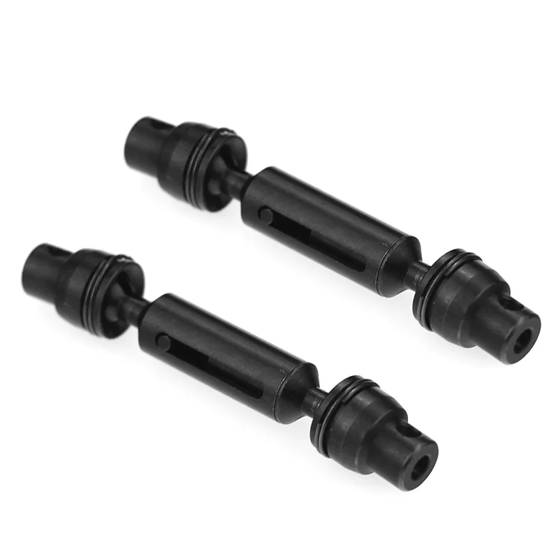 Eje de transmisión de Metal plateado mejorado, piezas de repuesto para coche teledirigido Henglong WPL B1 B16 B24 B36 C14 C24 C34 JJRC Q60 Q61 Q65