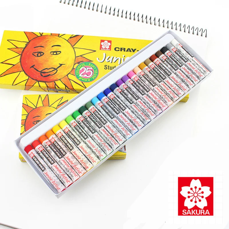 Japan Sakura Oil Pastels XEP-12/16/25/36/50 Non-toxic Safe Wax Crayon Drawing for Kids Students