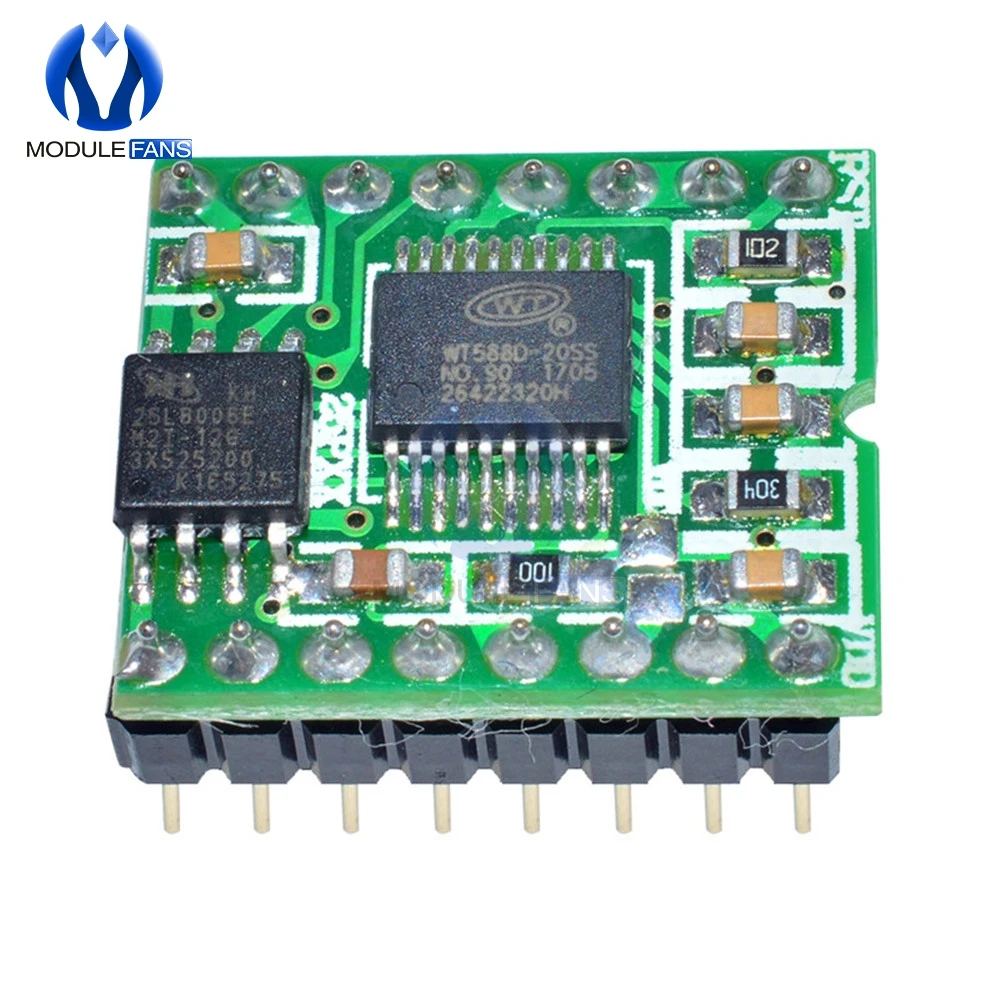 Módulo De Voz De Alta Qualidade Para Arduino, Módulo De Som, Audio Player, WT588D-16P
