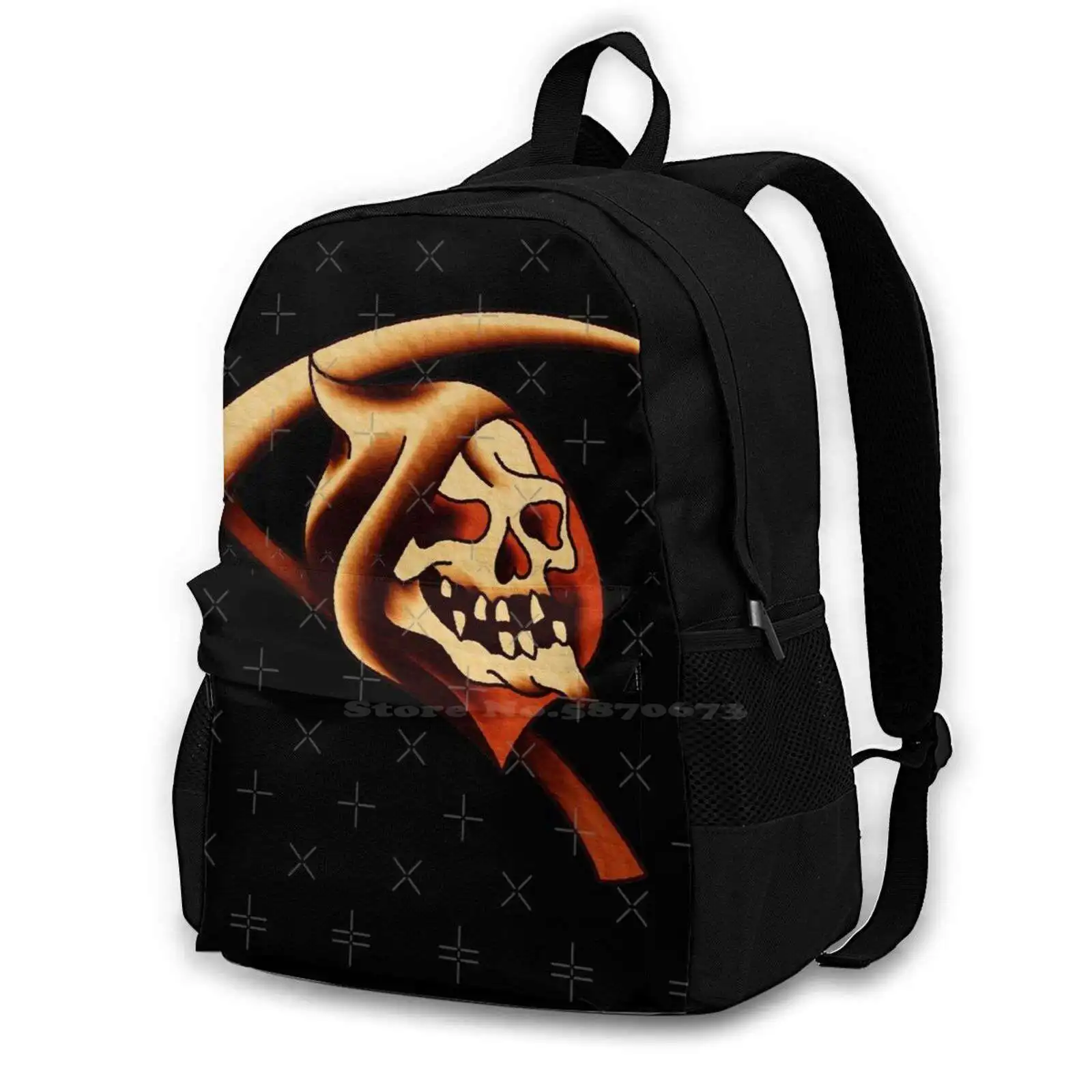 American Traditional Grim Reaper New Arrivals Unisex Bags Casual Bag Backpack America American Americana American Traditional