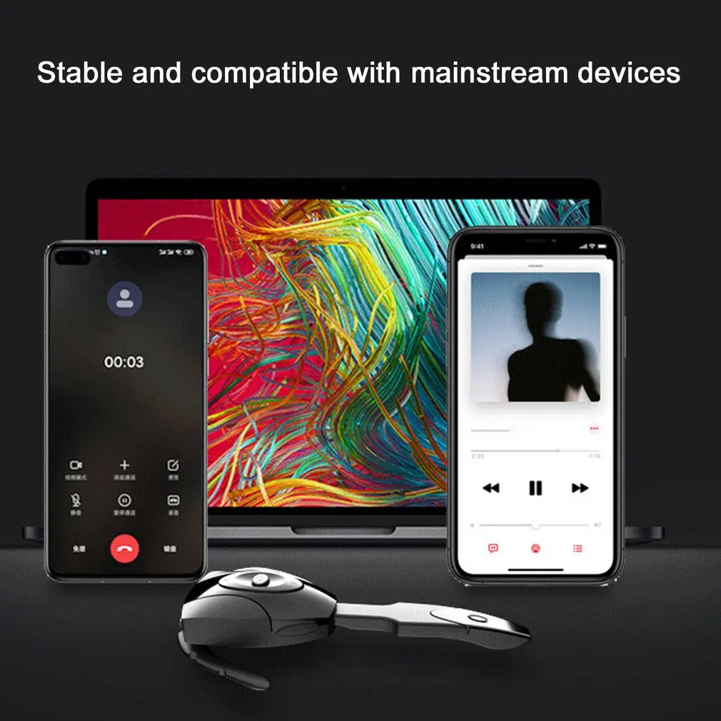 Wireless Bluetooth-Compatible Earphone With Rechargeable Microphone Long Standby Driving Car High Sensitivity Wireless Handsfree