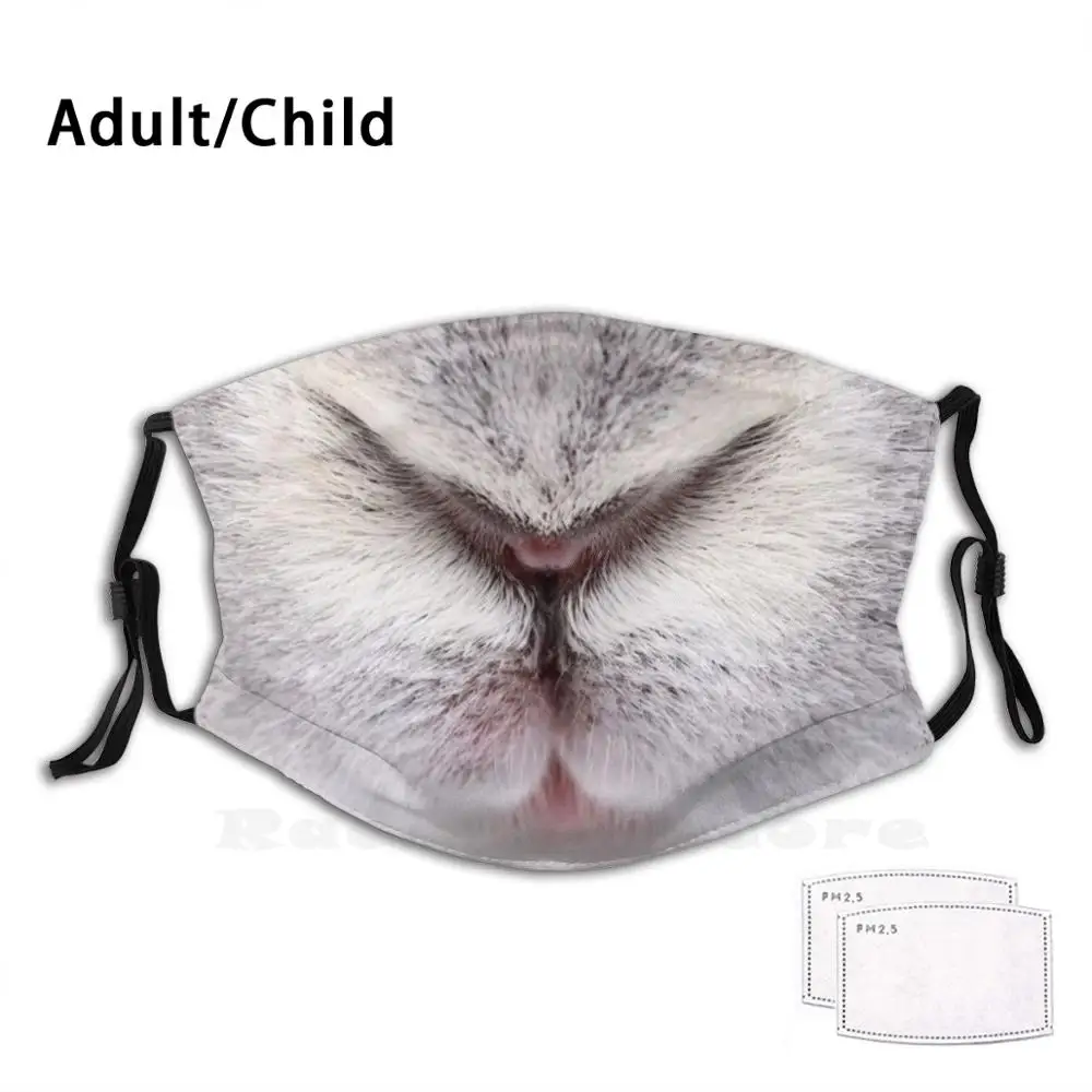 Bunny Nose Adult Kids Anti Dust Pm2.5 Filter Diy Mask I Dont Know Animal Cute Bunny Rabbit Lovely Beautiful Kids Girls Child