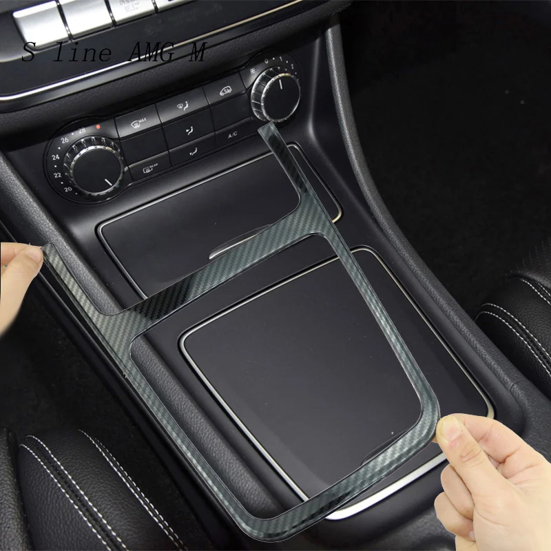 For Mercedes Benz CLA GLA A Class W117 W176 X156 Accessories Carbon Fiber Auto Interior Center Console Panel Cover Trim Stickers