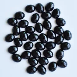 2020 Fashion hot sale Natural Obsidian Oval CAB CABOCHON 8x10mm stone beads for jewelry making wholesale 50pcs/lot free shipping