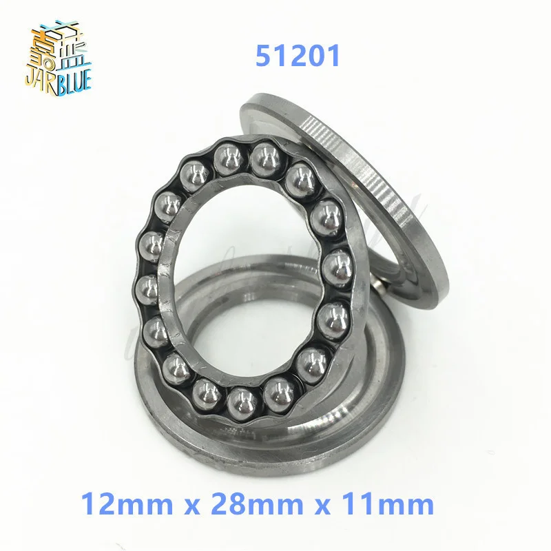 

2Pcs 51201 Axial Ball Thrust Bearing 3-Parts 12mm x 28mm x 11mm High Quality