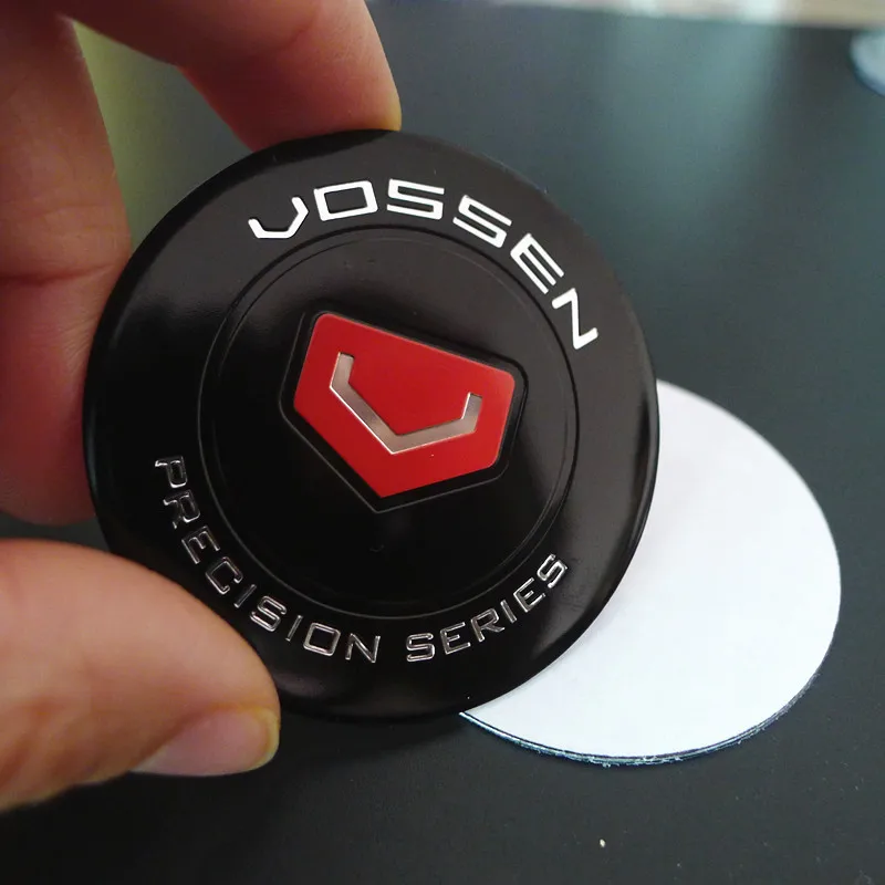 4pcs 50mm Vossen Wheel Center Caps Sticker Emblem Badge Flat Surface Stickers Precision Series