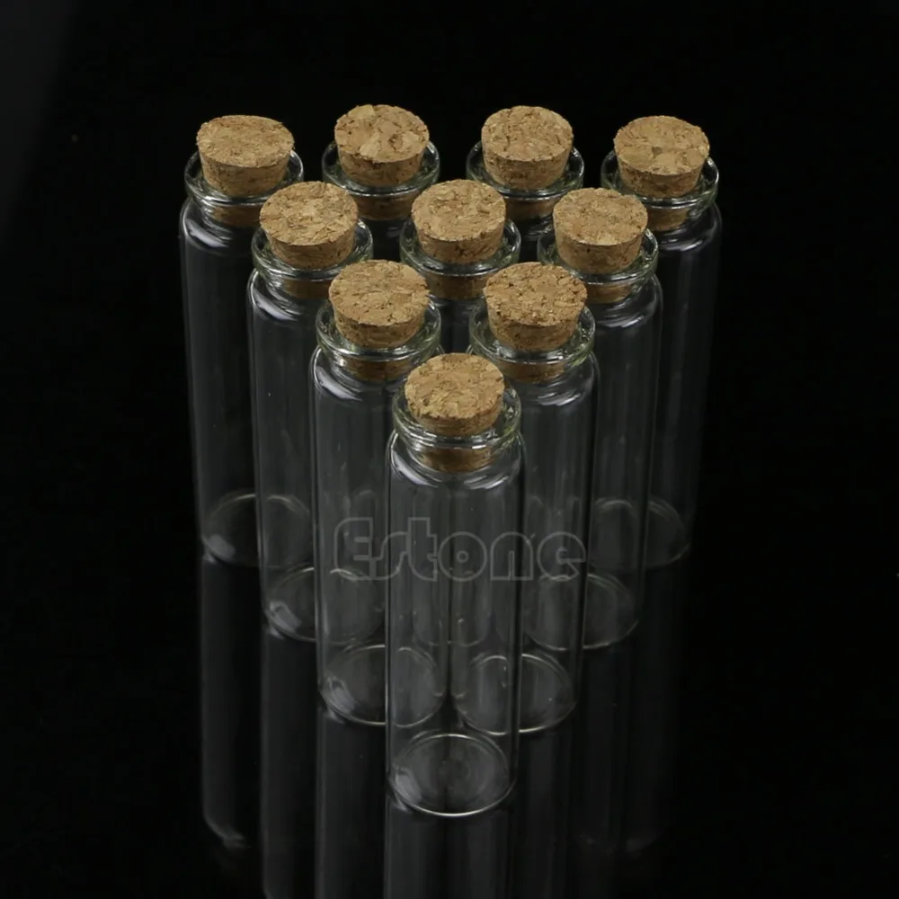 10pcs 20ml 22*80mm Nuovo Mini Bottiglia di Vetro Fiala con Ck Fermacorda E Ganci Fase Del Pendente