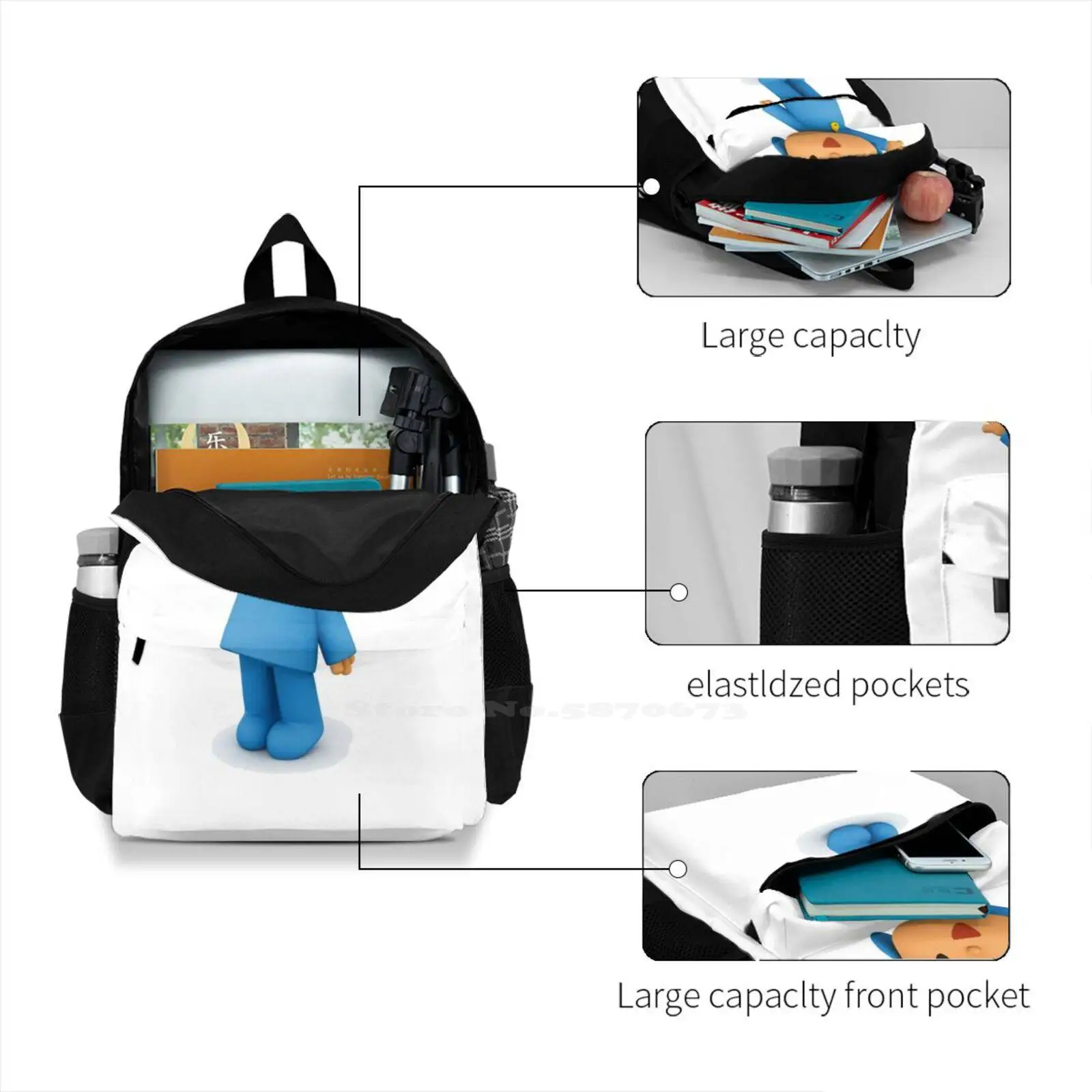 Mochila de moda de gran capacidad para ordenador portátil, bolsas de viaje para niños, Tv