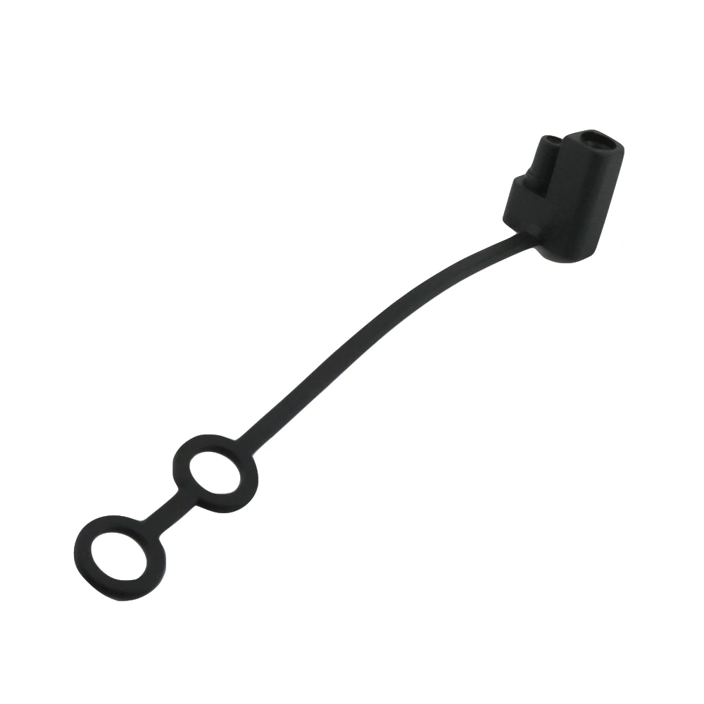 2pcs Replacement Weather Caps for SAE Two Pin Battery Plug/Charging Plug Adapter Black