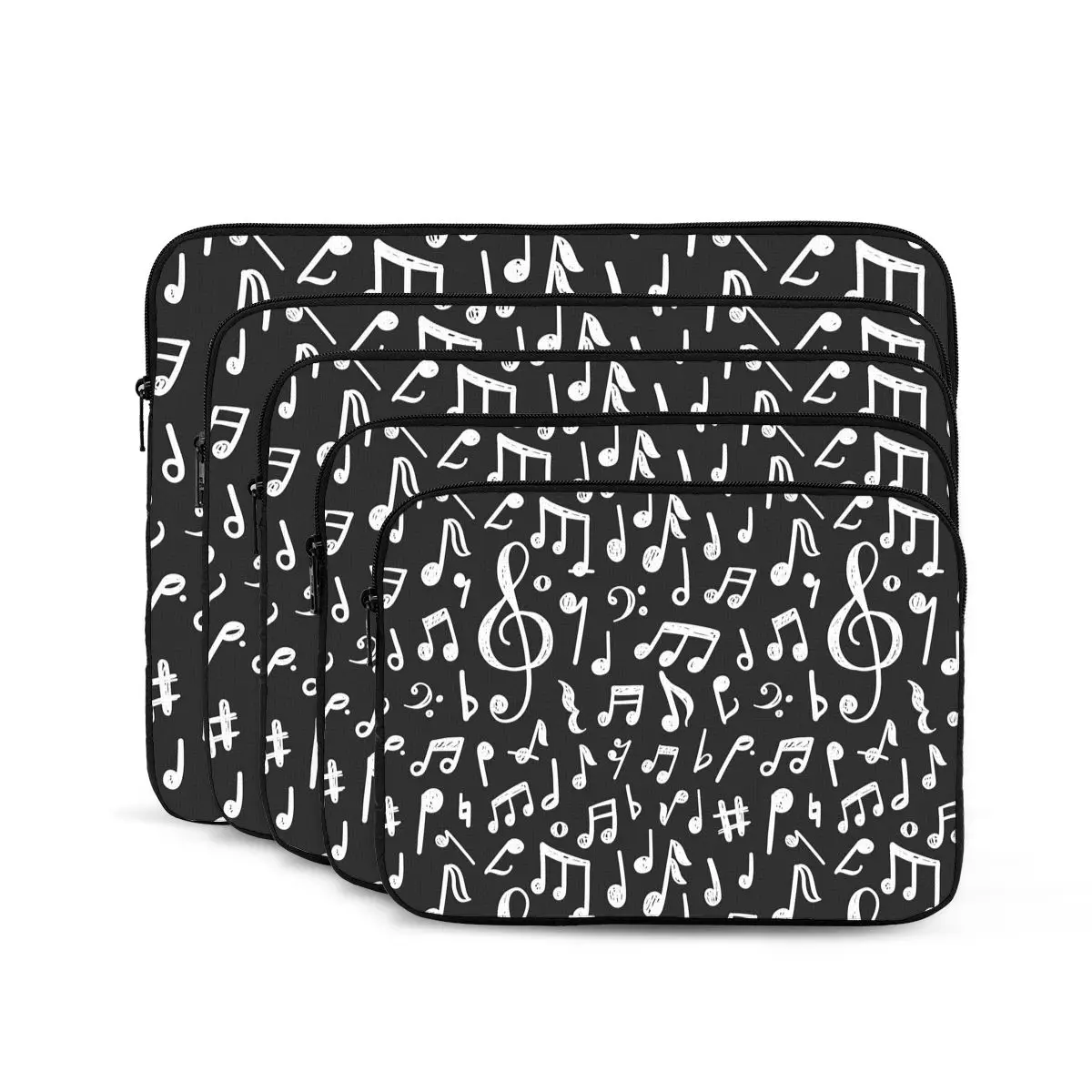 Musical Notes Seamless Pattern Computer ipad Laptop Cover Case17 15 13 12 10 Inch Laptop Sleeve Bag Portable Cover Fundas Pouch