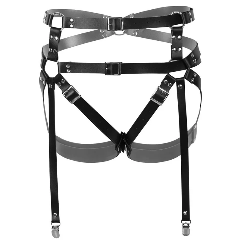 

sexy Adjustable Leather belts for women Leg Body Bondage Cage Punk gothic Sculpting Harness Waist Belt Straps Accessories