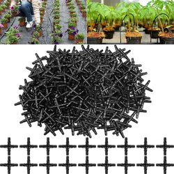 20/50 PCS 1/4 Inch Barbed 4 Way Cross Connector Fit 4mm/7mm Tube for Garden Greenhouse Micro Irrigation Pipe Accessories