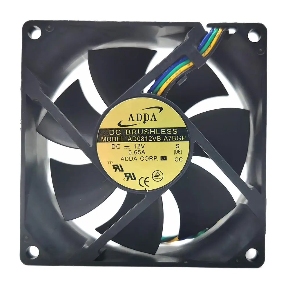 FOR ADDA 12V 0.65A AD0812VB-A7BGP 8025 80x80x25mm Server Inverter Axial Cooler Cooling Pwm Blower