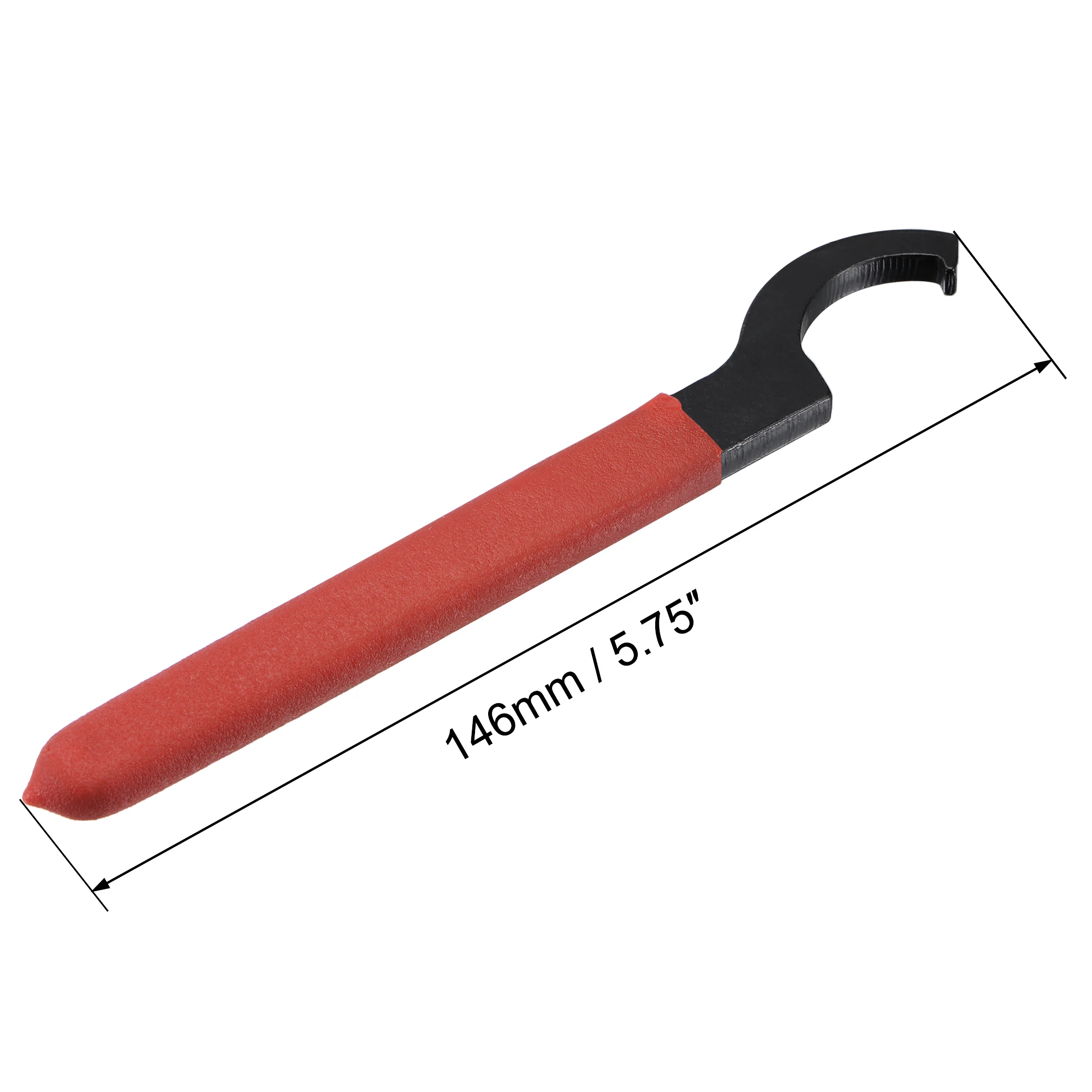 Uxcell-llave inglesa de gancho C, mandril para tuerca redonda de 28-32mm, con Mango antideslizante rojo