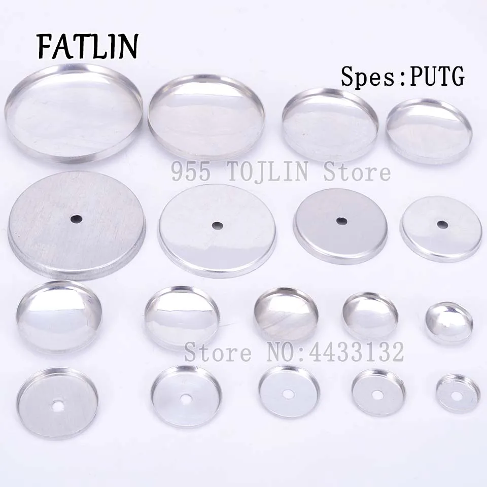 J-100Sets 16L-44L Cover Buttons Plastic-back Scrapbooking Cloth Fabric Buttons Flatback DIY for Clothes Earring/Hair Accessories