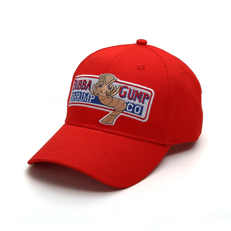 Forrest Gump Cap Costume Cosplay Embroidered Snapback Cap 1994 Bubba Gump Shrimp CO. Baseball Hat Unisex Summer Caps