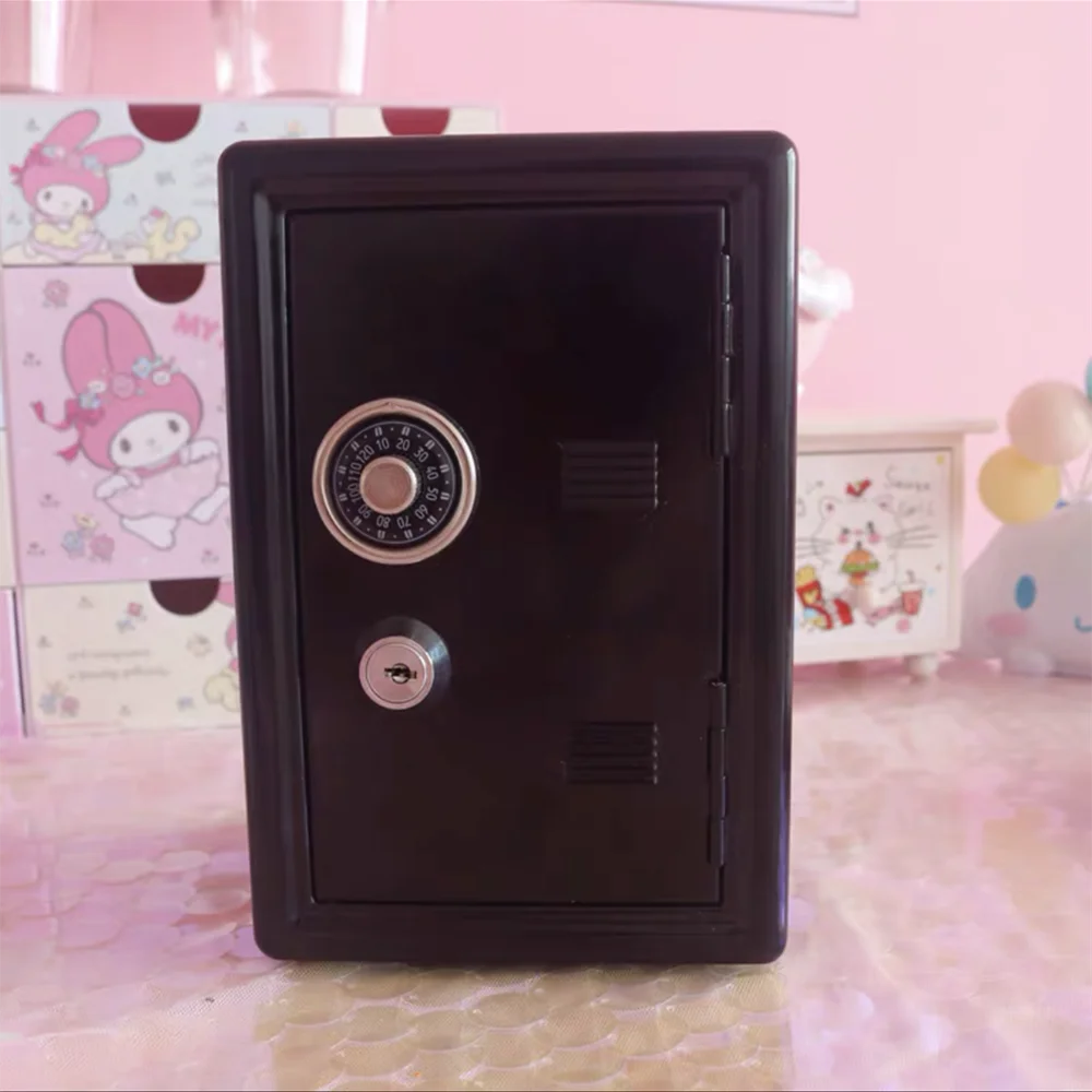 New Safe Box Pink Decorative Savings Box Bank Metal Iron Mini Dormitory Storage Cabinet Money Box Kawaii Girl Gift