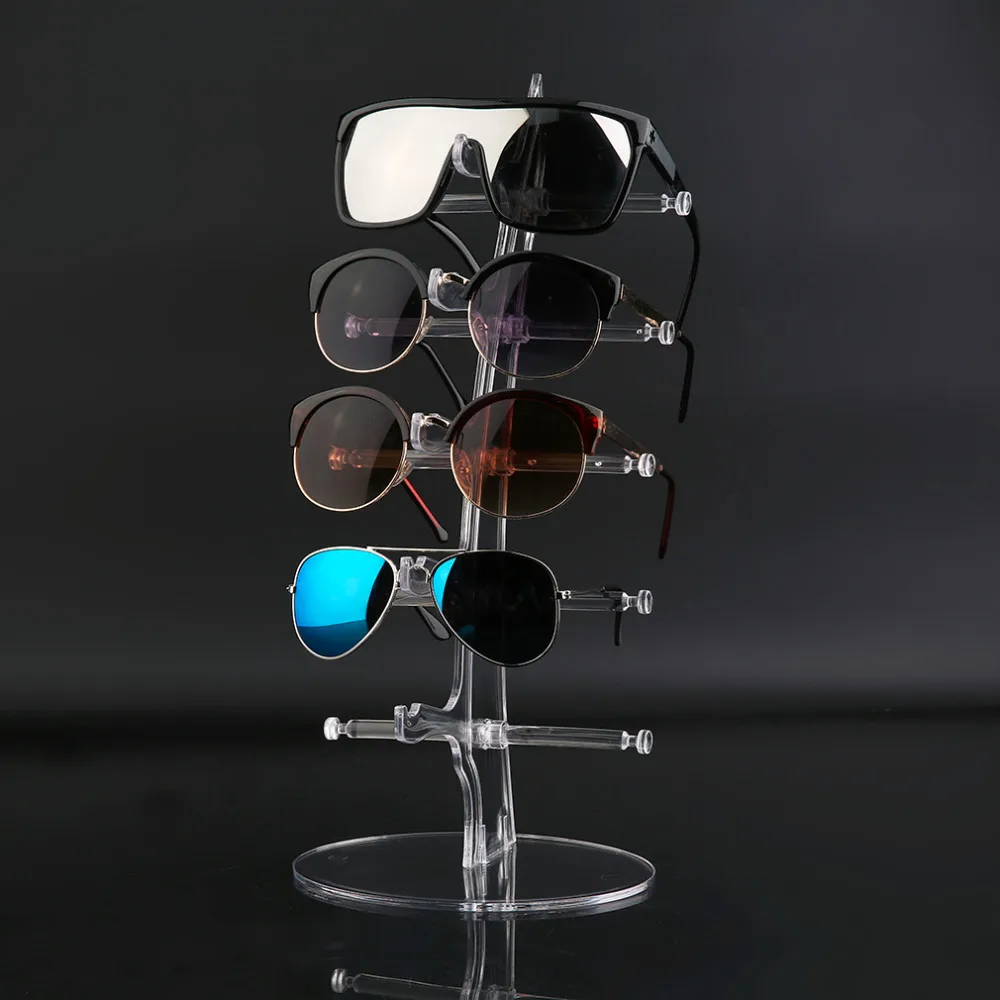 

5 Pair Sunglasses Glasses Fashion Acrylic Show Rack Counter Eyeglasses Transparen Display Stand Holder