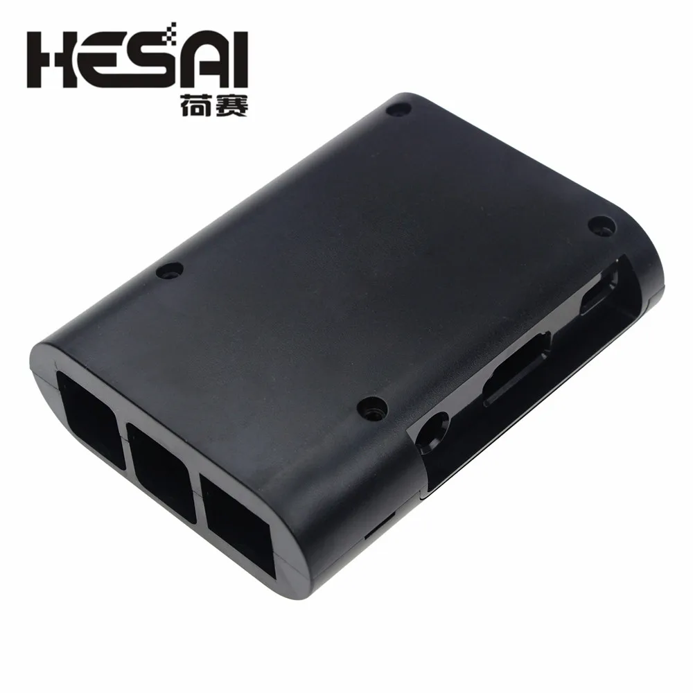 Funda para Raspberry Pi 3 Modelo B Plus y Raspberry Pi 3 2, carcasa negra, caja de ABS