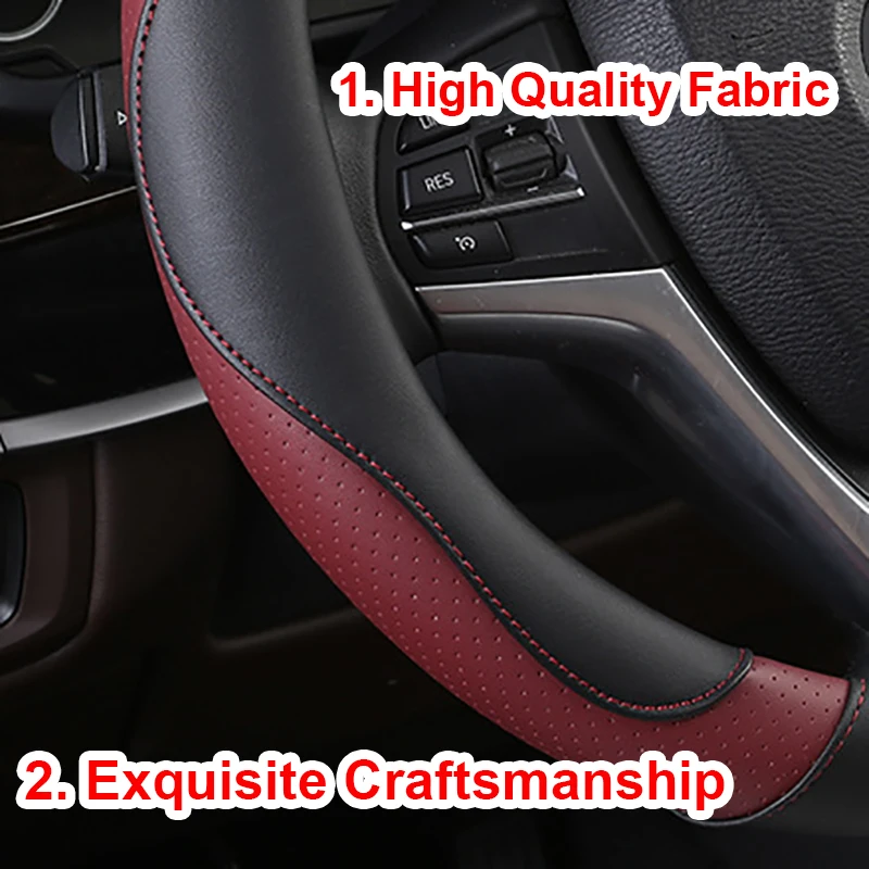 New Fashion Sports Car Steering Wheel Cover Wrap Suitable For 37-38CM/14.5