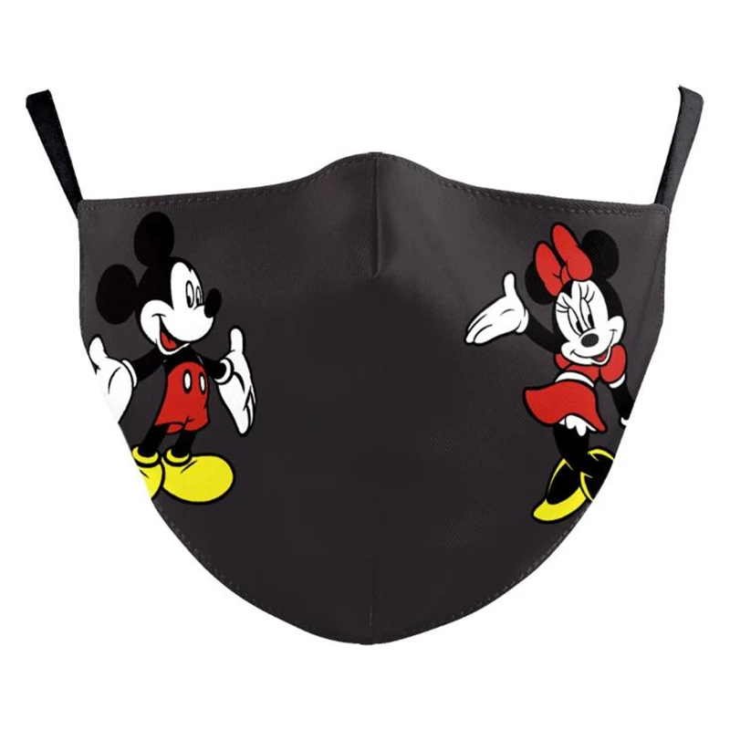 2021 NEW Disney Minnie Mickey Mouse Mask Adult Anti Face Occluder Reusable Breathable Protective PM2.5 Cartoon Caps Washable